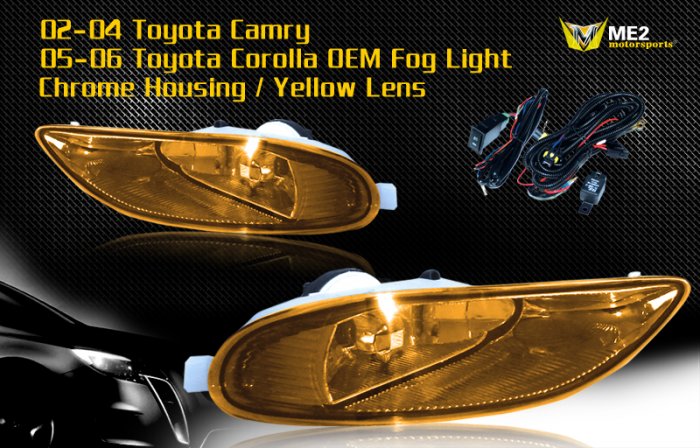 05-06 TOYOTA COROLLA CE/LE/S JDM FOG LIGHT YELLOW