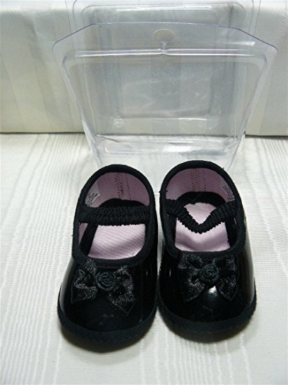 Black Patent Mary Jane Doll Shoes for Larger Doll, NIP