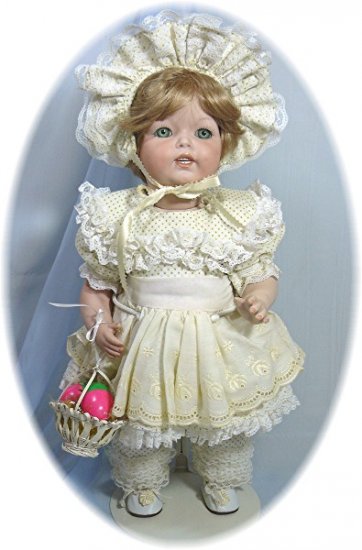 K*R (SIMON & HALBIG) 122 Reprduction All Porcelain Doll: Lavish Spring Outfit