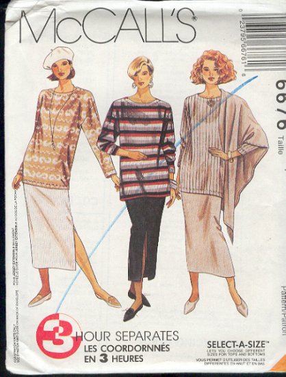 McCall's Sewing Pattern 6676 Top, Skirt and Shawl, Size 4 - 14