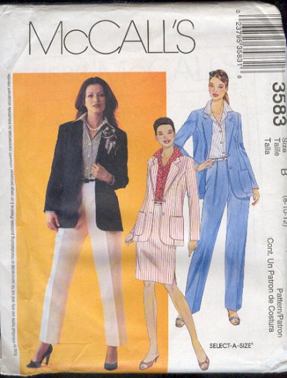 McCall's Sewing Pattern 3585 Skirt on Yoke, three variations, Size 4 - 10