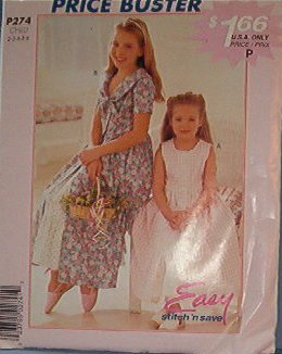 McCall's Sewing Pattern P274, Pretty Girl's dress and petticoat sizes 2 - 6