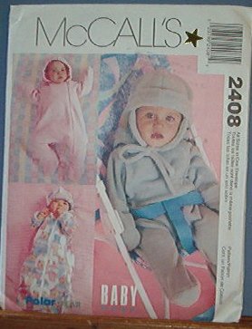 McCall's Sewing Pattern 2408 Infant Bunting and Hat, 13 - 24 lbs