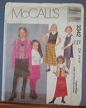 McCall's Sewing Pattern 3342 Jumper and Unlinled Vest, Size 12 14 16