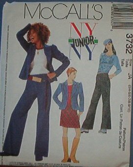 McCall's Sewing Pattern 3732 Girl's Stretch Knit Top, Pant, Unlilned Jacket, Size 11 - 18