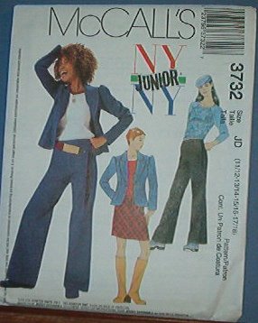 McCall's Sewing Pattern 3732 Girl's pant, jacket (unlinled) stretch knit top, Size 3 - 10