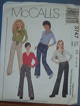 McCall's Sewing Pattern 3747 Girl's Pant, Top, Jacket and Hoody, Size 12 14 16
