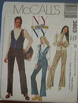 McCall's Sewing Pattern 3803 Girl's Lined Vest, Blouse and Pant, Size 11 - 18