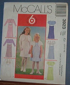 McCall's Sewing Pattern 3923 Dress with Lined Jacket, 6 variations, Size 3 4 5 6