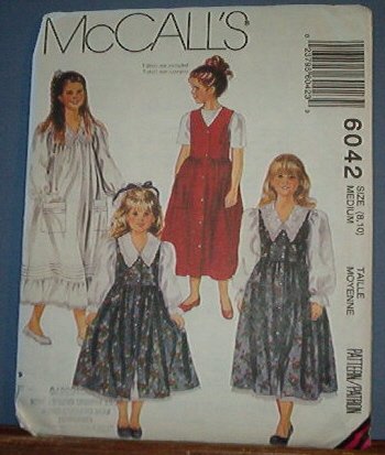 McCall's Sewing Pattern 6042 Dress Jumper Size 8 - 10