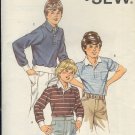 Kwik Sew Sewing Pattern 1277 Boy's Pullover Shirt with variations, Sizes 4 - 7