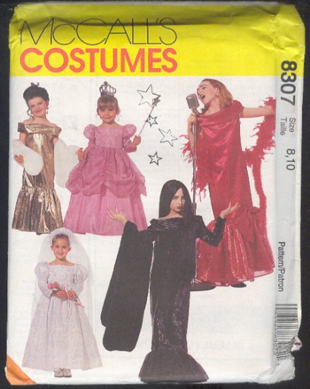 McCall's Sewing Pattern 8307 Girl Diva Costumes, Size 8 10