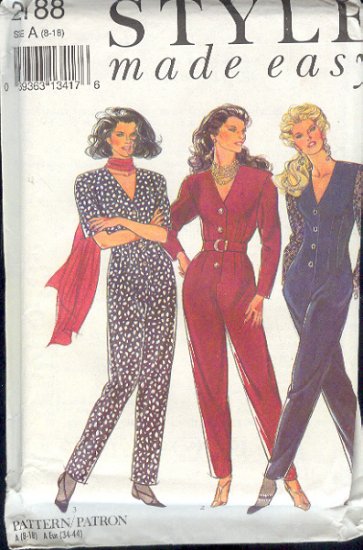 Style Sewing Pattern, 2188 Jumpsuit, Size 8 - 18
