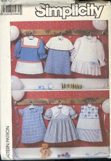 Simplicity Sewing Pattern 7083, Six Sweet Dresses, Size 6