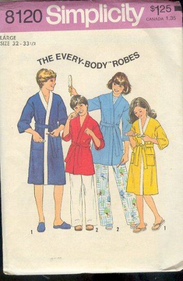 Simplicity Sewing iPattern 8120 Robe, Size 32 34