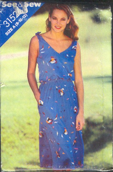 Butterick Sewing Pattern 3152 Summer Dress, Sizes 8 10 12