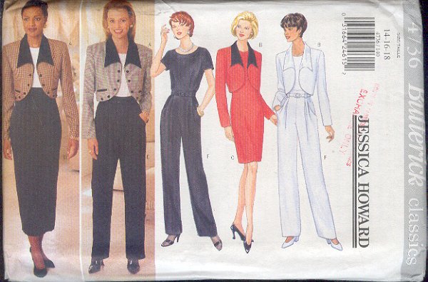 Butterick Sewing Pattern 4736 Balero Jacket, Dress by Jessica Howard, Size 14 - 18