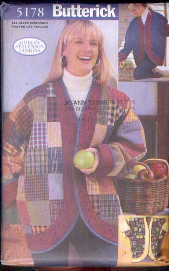 utterick Sewing Pattern 5178, Oversized Patchwork Jacket, Size 8-22