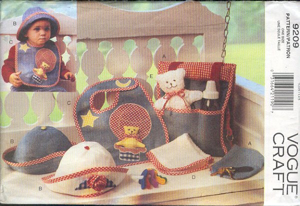 Vogue Sewing Pattern 9209, Baby Accessories, One Size