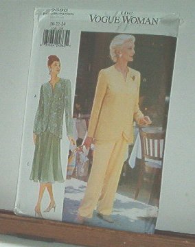 Vogue Sewing Pattern 9596 Jacket/Tunic, Pants and flaired skirt, Size 20 22 24