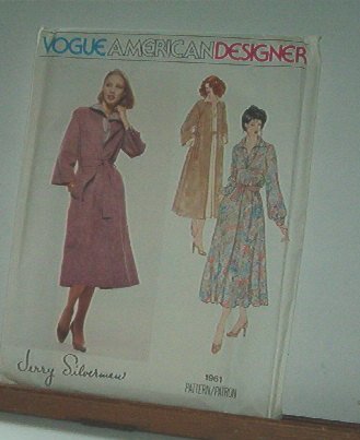 Vogue Sewing Pattern 1961 Belted Coat, suitable for Ultra Suede, by Jerry ilverman, size 10