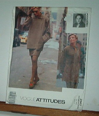Vogue Sewing Pattern 2563 by Carmelo Pomodoro, Big Shirt, Jacket and skirt, Size 6-10