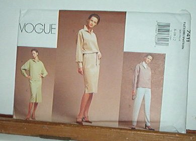 Vogue Sewing Pattern 7411 Skirt, Dress, Top and Pants, Size 8 10 12