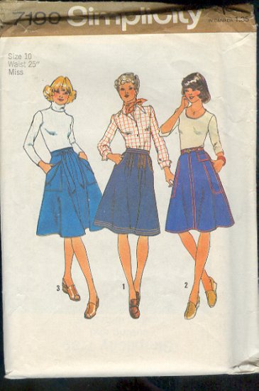 Simplicity Sewing Pattern 7089 Jeans Skirt, Size 10
