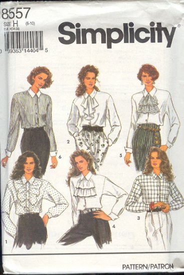 Simplicity Sewing Pattern 8557 Six Blouses, Size 8 - 10