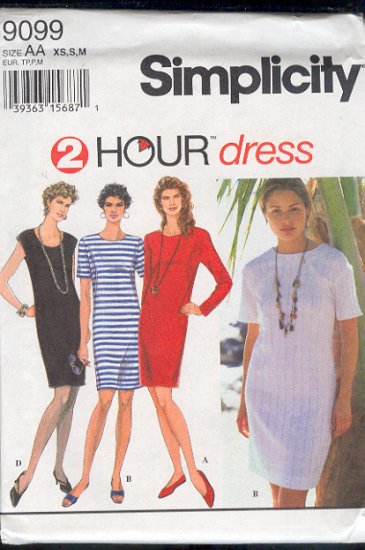 Simplicity Sewing Pattern 9099 Dress, four versions, Size 6-16