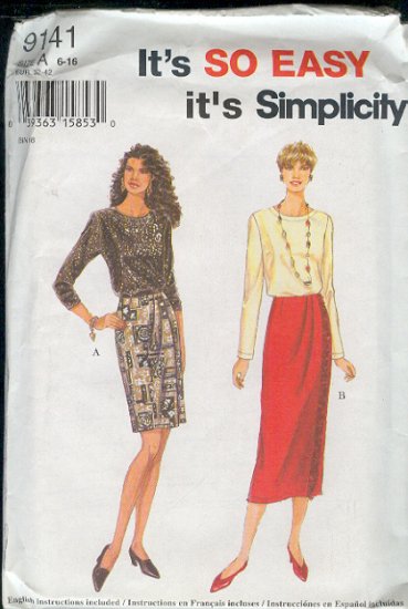 Simplicity Sewing Pattern 9141 Skirt and Top, Sizes 6 - 16