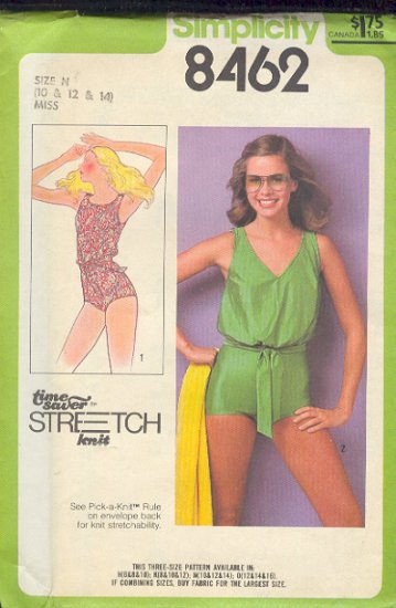 Simplicity Sewing Pattern 8462 Swim Suit Size 10 12 14