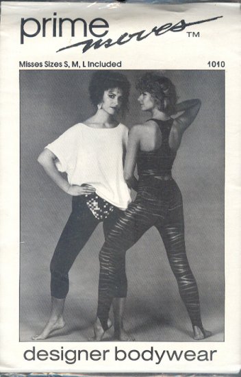 Sewing Pattern Prime Moves 1010 Dance Pant, Racing Top Big Tee, Stirrup and Leggings, Sizes SML