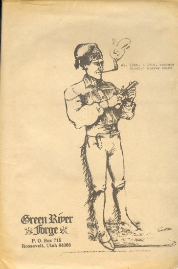 Sewing Pattern, Green River Forge, Reinactment, 18th/19th Century drop sleeve shirt, One Size