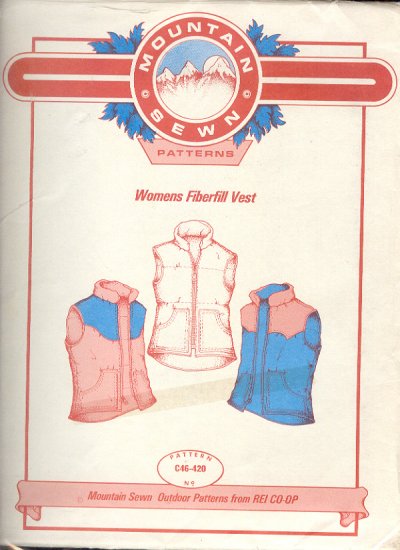 Sewing Pattern, Mountain Sewin Patterns, Women's Fiberfill Vers, Sizes 36 - 48" bust