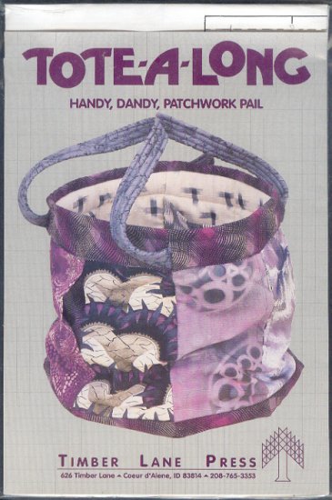 Sewing Pattern, Timber Lane Press, Patwork Pail, Large size only