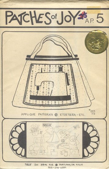 Sewing Pattern, Patches of Joy, Sewing Tote, One Size