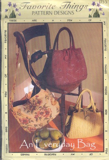 Sewing Pattern, Favorite Things 055 Handsome Purse, tote, hand or shoulder strap.