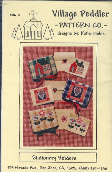 Sewing Pattern, Village Peddler, Stationary Holders, One Size