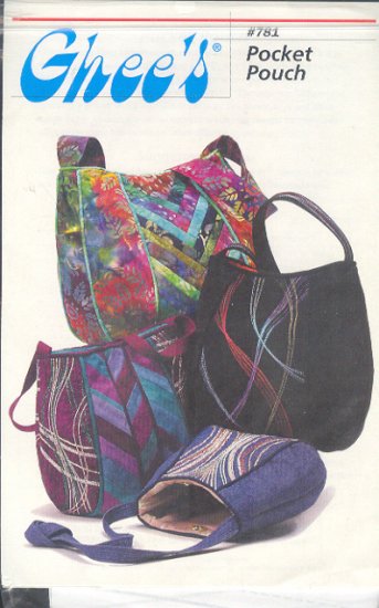 Sewing Pattern, Ghee's 781 Pocket Pouch, Includes 2 magnetic snaps, Sizes S M L