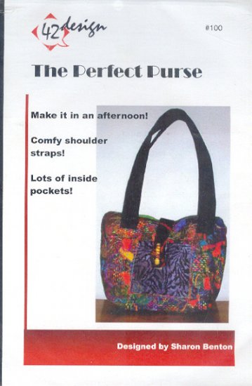 Sewing Pattern, 42 Design, 100, The Perfect Purse by Sharon Benton, Size 11 X 15 inches