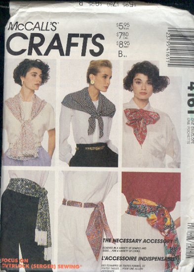 McCall's Sewing Pattern, Scarbes, One Size