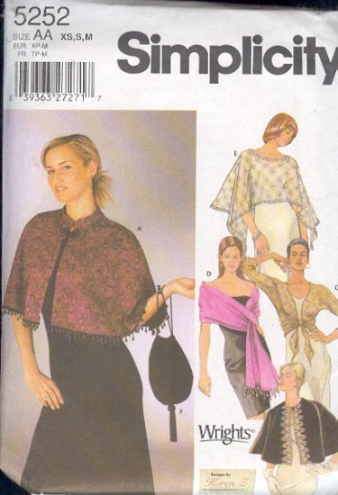 Simplicity Sewing Pattern 5252 Elegant coverups, by Karen Z, Sizes 6 - 16