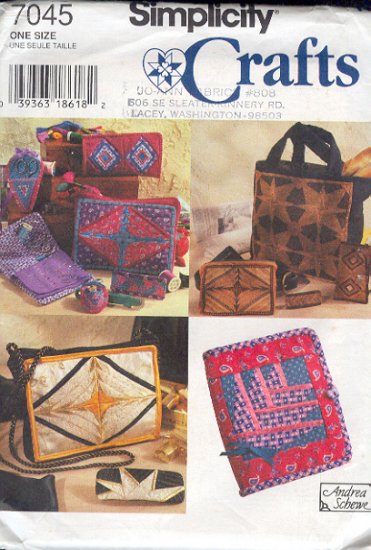 Simplicity Sewing Pattern 7045, Bags and accessories holders, One Size