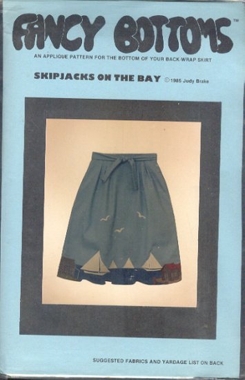 Sewing Pattern, Fancy Bottoms, Skipjacks on the Bay Applique', One Size