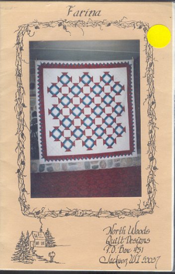 Sewing Pattern, North Woods Quilt Designs, Farina Pattern, 80 X 80 inches