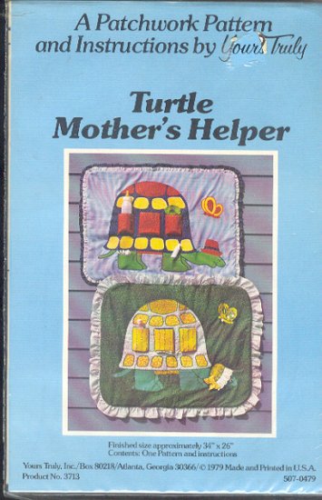 Sewing Pattern, Patchwork by Yours Truly, Turtle Mother's Helper, 34" X 26"