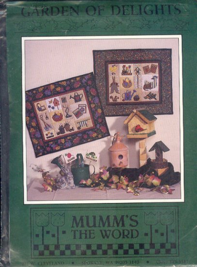 Sewing Pattern, Mumm's the Word, Garden of Delights by Debbie Mumm, 21 X 18"