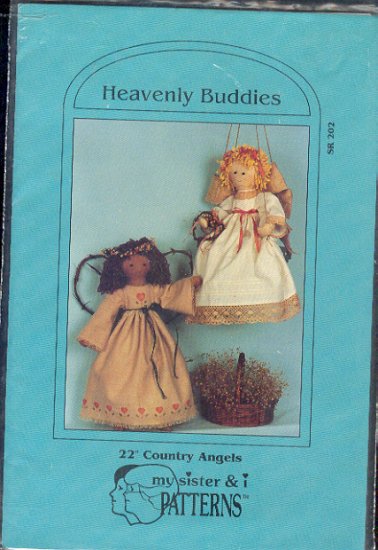 Sewing Pattern, My sister and I Patterns, Heavently Buddies Country Angels, 22" dolls
