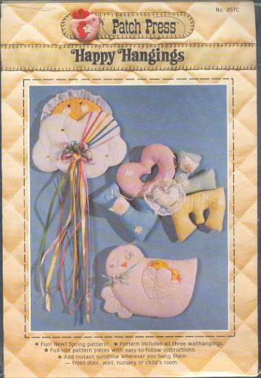 Sewing Pattern, Wall Hangings for a child's room from Patch Press,